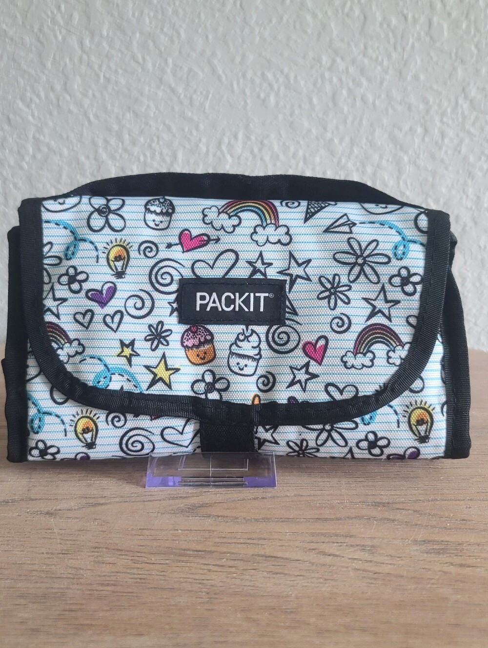 PackIt Doodles Print Freezable Reusable Lunch Bag EUC